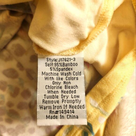 NWT Johnny Was Yellow "Wildflower" Print Short Sleeve Swing Top Sz.XS Ret. $189 - Picture 7 of 9